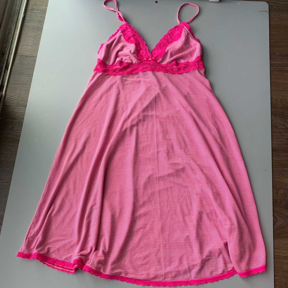 Victoria’s Secret pink & white nightgown XS